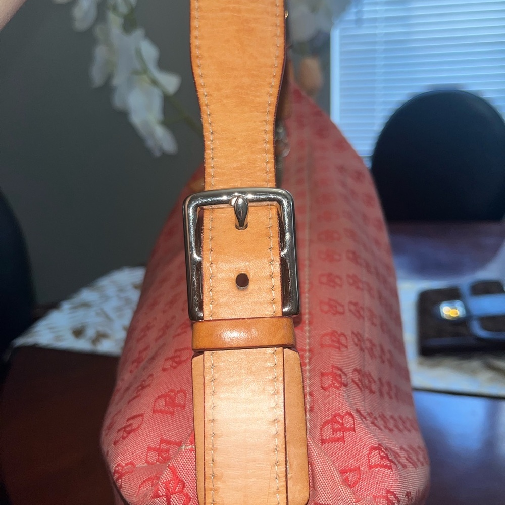 Preloved Dooney & Bourke Monogram Red Mini Sac Purse Shoulder Bag - Picture 6 of 11